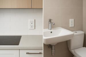 Jakie są zasady rozmieszczenia gniazdek elektrycznych w kuchni i łazience? Praktyczny przewodnik dla domowego gospodarza